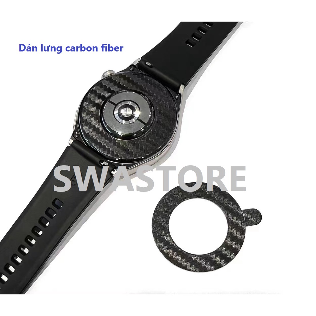 Miếng dán lưng Carbon Fiber đồng hồ Huawei Watch GT2 GT3 Runner GT2Pro GT3Pro Watch3pro SWASTORE