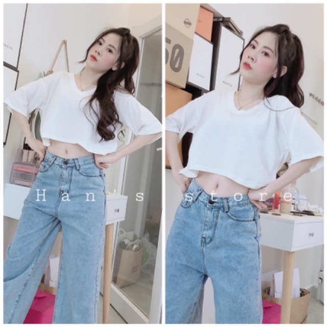 ÁO CROPTOP CỔ TIM V