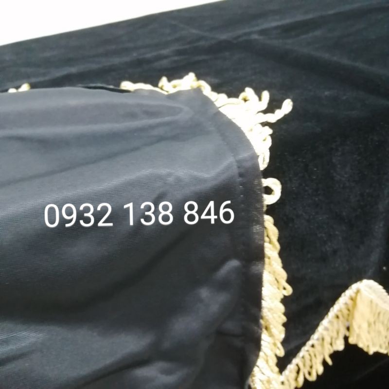Khăn phủ đàn Piano nhung đen thanh lịch