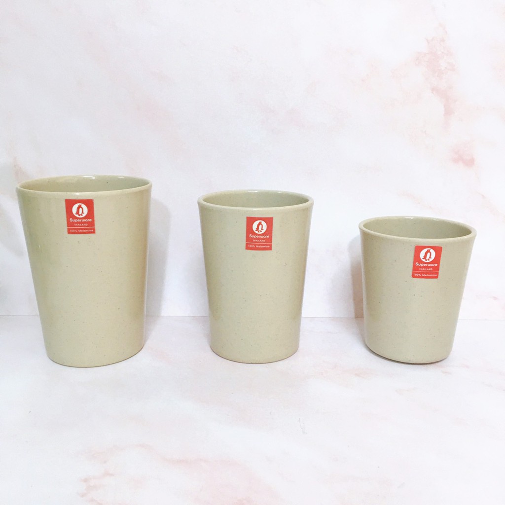 Cốc SUPERWARE Nhựa Phíp 100% Melamine Nâu Đá - Stone