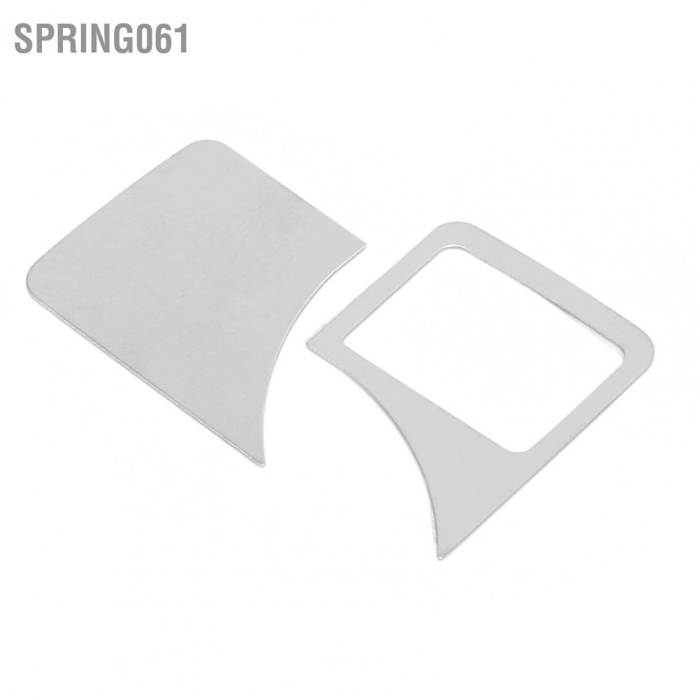 Spring061 2pcs Headlight Switch Trim Silver Aluminium Alloy Replacement for Mercedes‑Benz E63 AMG 2015