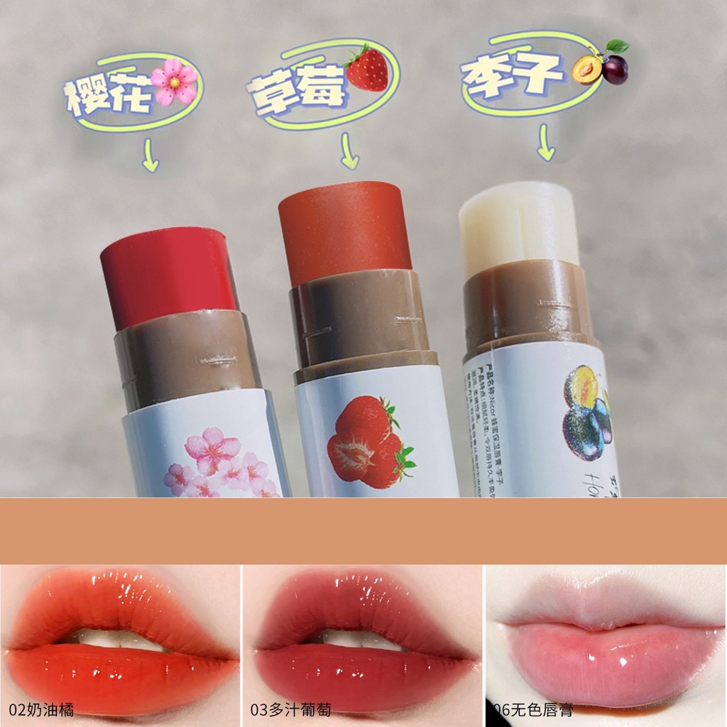 Set 3 Son Dưỡng Vị Trái Cây NICOR NY8842 - HÀNG MỚI VỀ