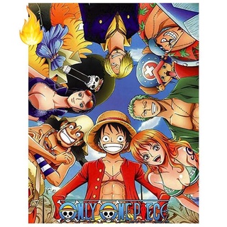 Bộ Tranh Đính Đá 5d Họa Tiết Hoạt Hình One Piece Độc Đáo Diy Dùng Trang Trí