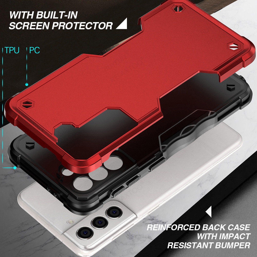 Military Grade Bumpers Armor Camera Lens Protection Back Cover phone case For Samsung Galaxy S22 Ultra 22+