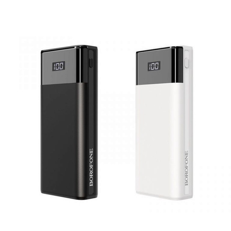 Pin Sạc Dự Phòng BOROFONE BT25 10000mah, 2 cổng ra USB 2A, 2 cổng vào Micro USB / Type C, Màn hình Led hiện pin