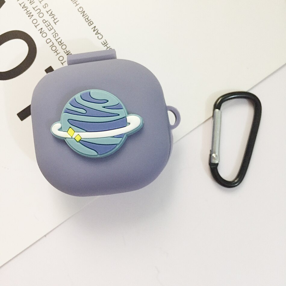 Vỏ Bảo Vệ Hộp Sạc Tai Nghe Samsung Galaxy Buds 2 / Buds Live / Galaxy Buds PRO Bằng Silicon Chống Rơi Họa Tiết Phi Hành Gia Vui Nhộn