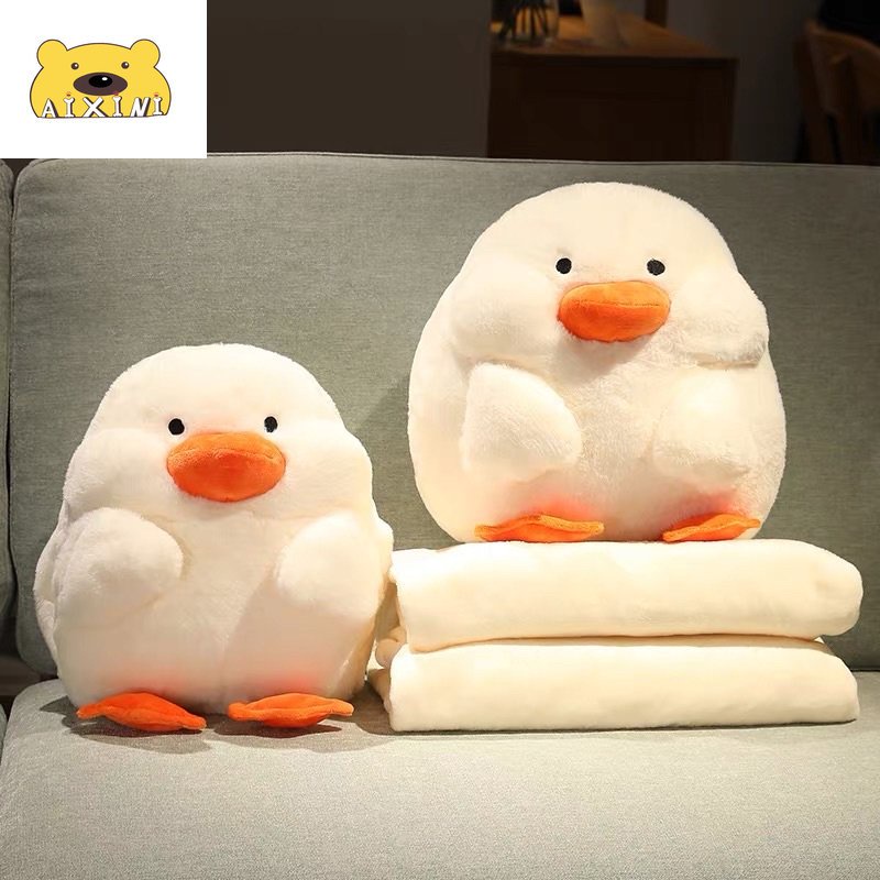 3 trong 1 Gấu bông con vịt búp bê vịt gối con vịt Gối ủ ấm tay vịt thích hợp cho văn phòng