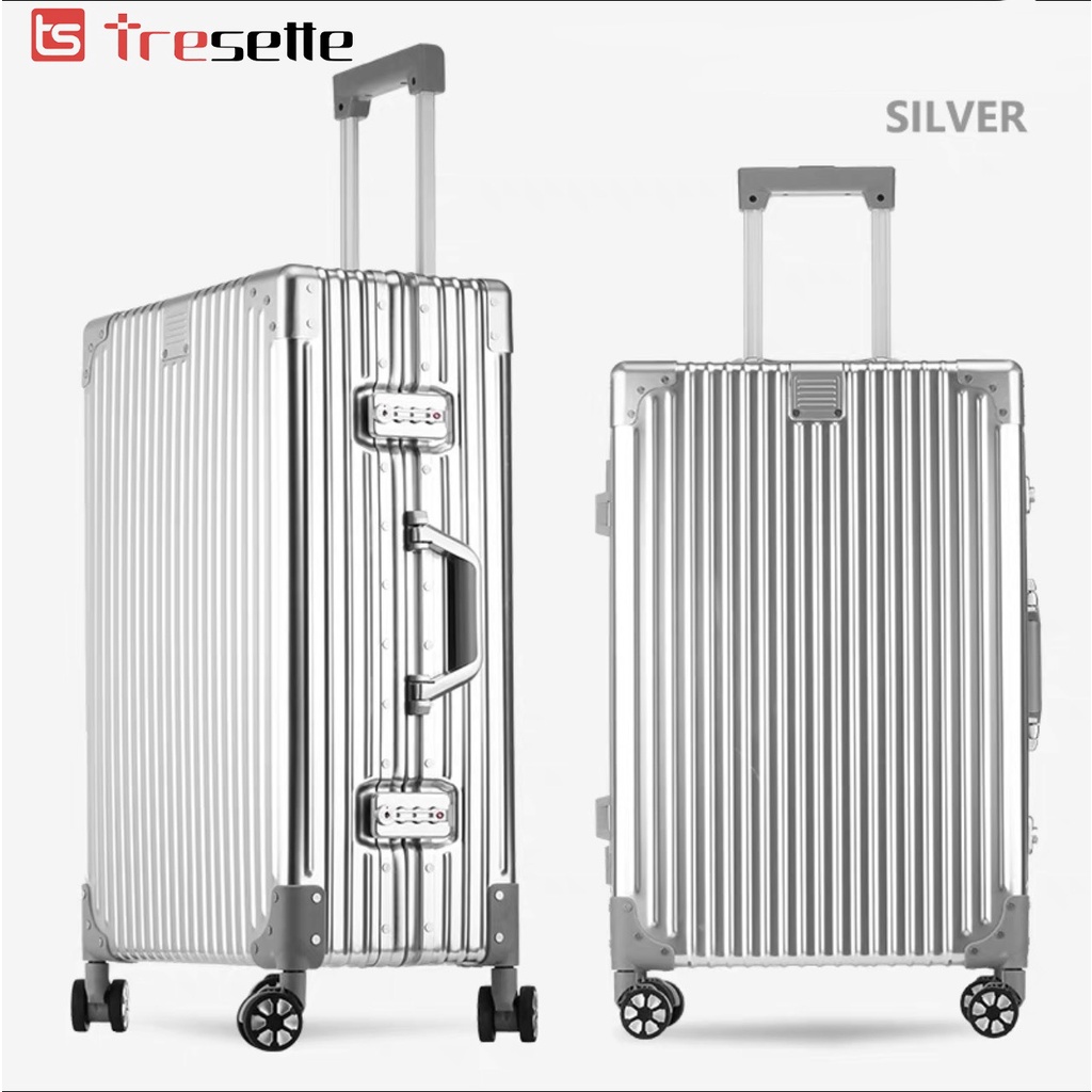 FREESHIP [SIZE 20 INCH] Vali khoá sập vỏ làm bằng hợp kim Magie hoàn toàn bằng nhôm nhập khẩu Hàn Quốc TRESETTE TSL 2228