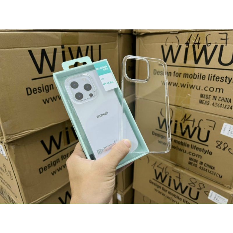 Ốp lưng memumi trong suốt iphone 14 pro max , 14 pro , 14 max , 14 không ố vàng