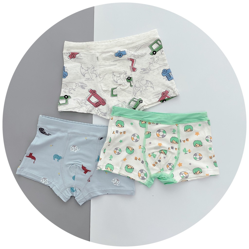 Set 3 chiếc quần chíp đùi cho bé trai - 100% cotton cao cấp