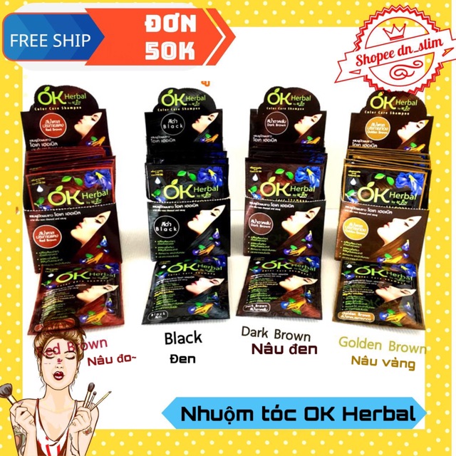 Dầu Gội Nhuộm Tóc OK Herbal