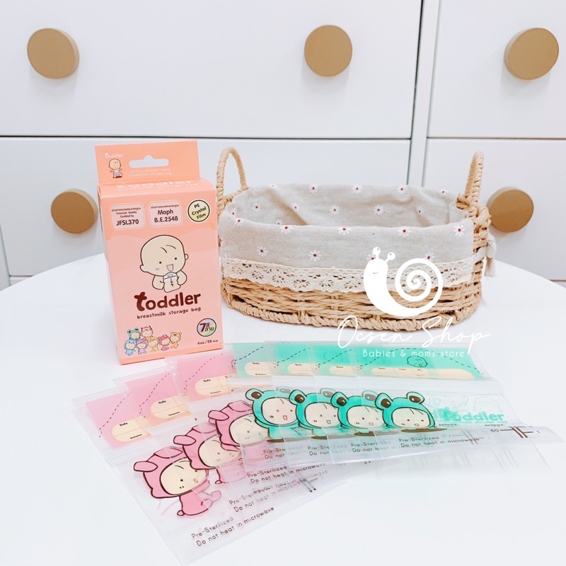 Túi trữ sữa Toddler cao cấp Made in Thailand 3 khoá ziplock vô cùng chắc chắn