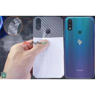 SKin Dán Mặt Sau Lưng Vân 3D Carbon Vsmart Joy 2+ - Joy 2 Plus