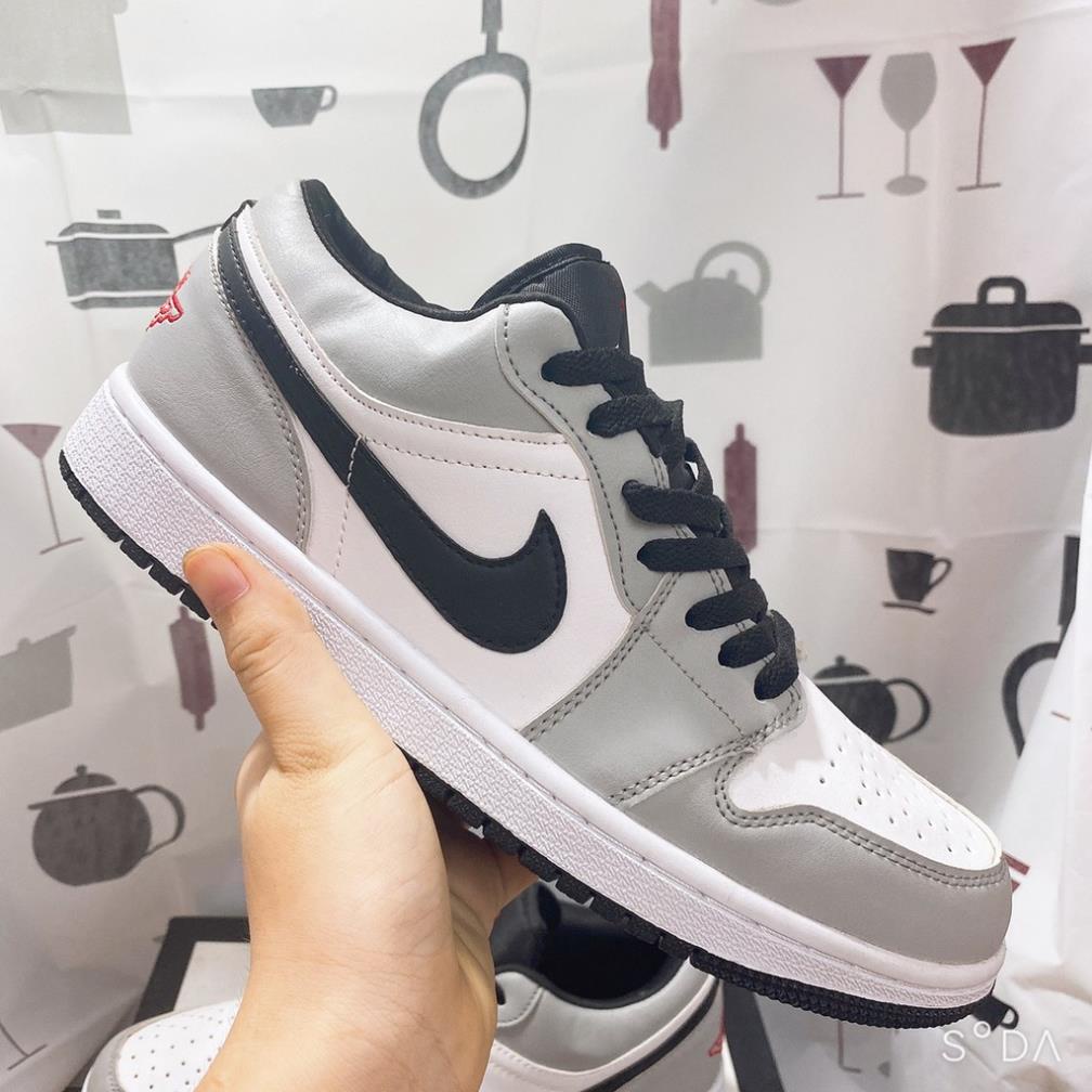 Giày JORDAN, giày thể thao sneaker[SALE MẠNH] JD xám chỉ đỏ cao cấp full size nam nữ