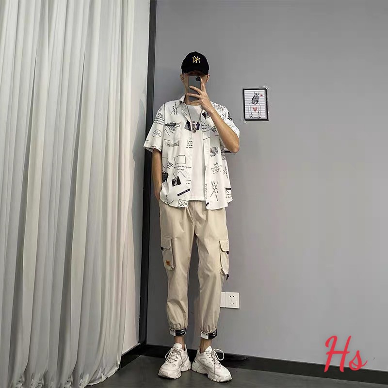 [Mã FAMAYWA giảm 10K đơn 50K] Áo Sơ Mi Chữ Kí Unisex 🦋 Áo Somi Nam Nữ Tay Lỡ Dáng Rộng 2 Màu | BigBuy360 - bigbuy360.vn