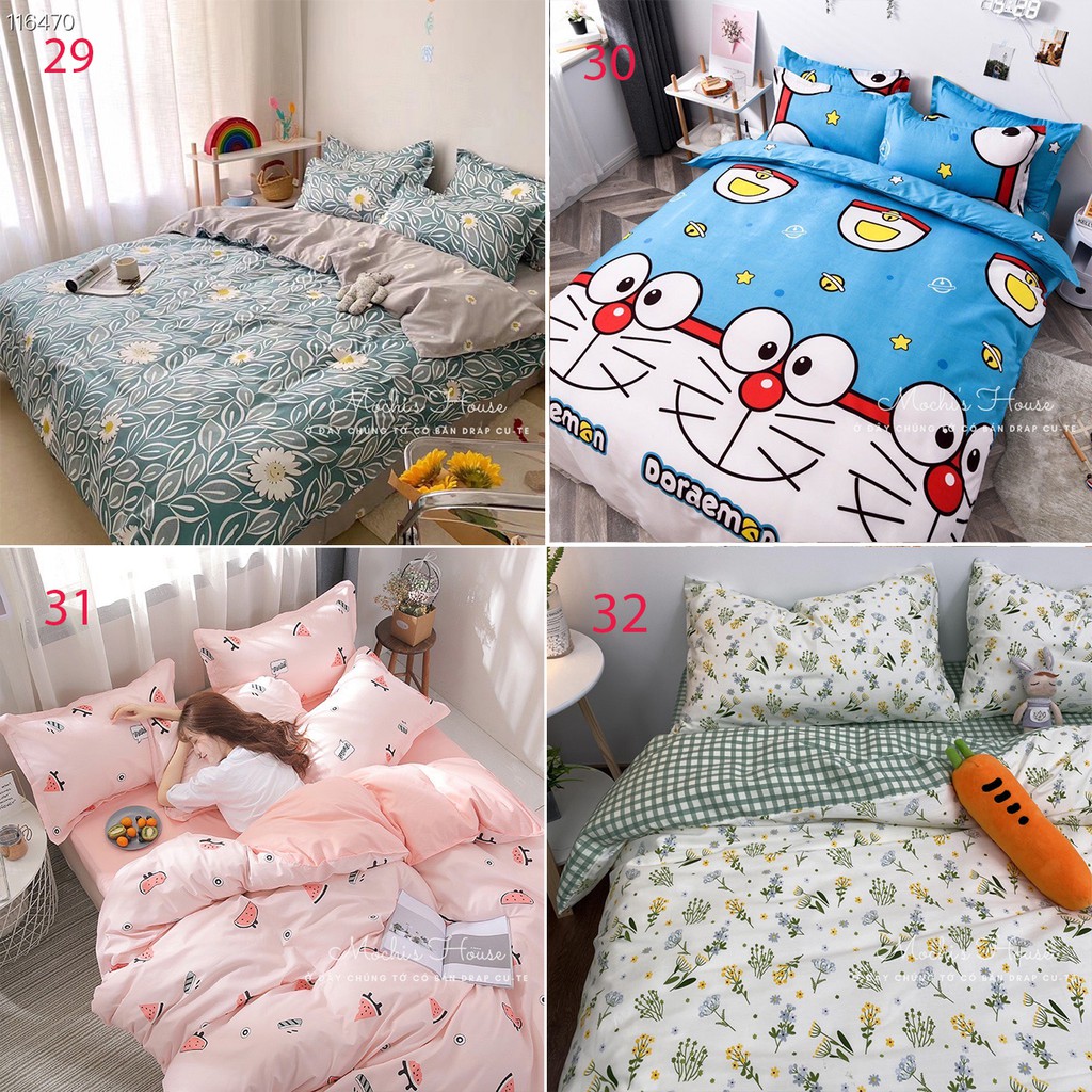 (CHAT CHỌN MẪU) BỘ CHĂN GA GỐI COTON POLY NHẬP KHẨU, DRAP GIƯỜNG ĐẸP | BigBuy360 - bigbuy360.vn