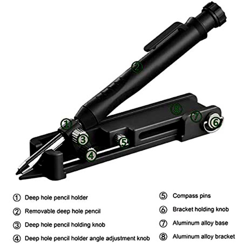 Dụng Cụ Đo Đường Viền Gỗ Đa Năng Có Khóa Điều Chỉnh Được