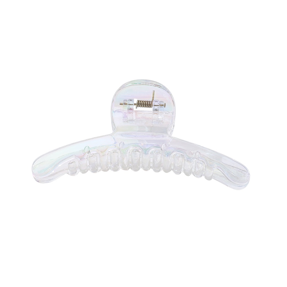 Kẹp Tóc Trong Suốt Màu Laser Cỡ Lớn Phong Cách Hàn Quốc Độc Đáo