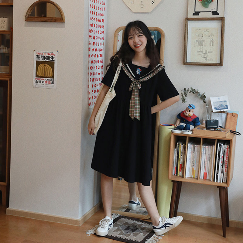 Đầm Cổ Thủy Thủ Xinh Xắn Dành Cho Nữ