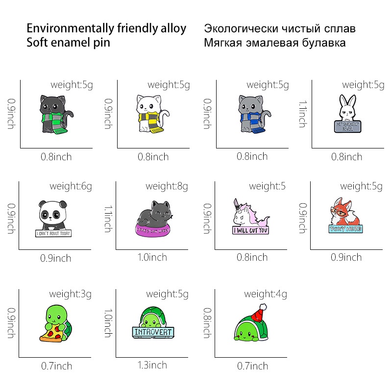 Ghim Cài Áo Hình Động Vật Dễ Thương