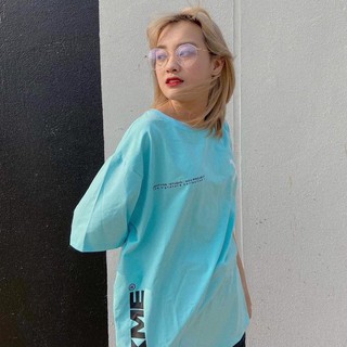 Áo thun tay lỡ nữ freesize phông form rộng dáng Unisex, mặc lớp, nhóm, cặp, XXME MÀU XANH NGỌC
