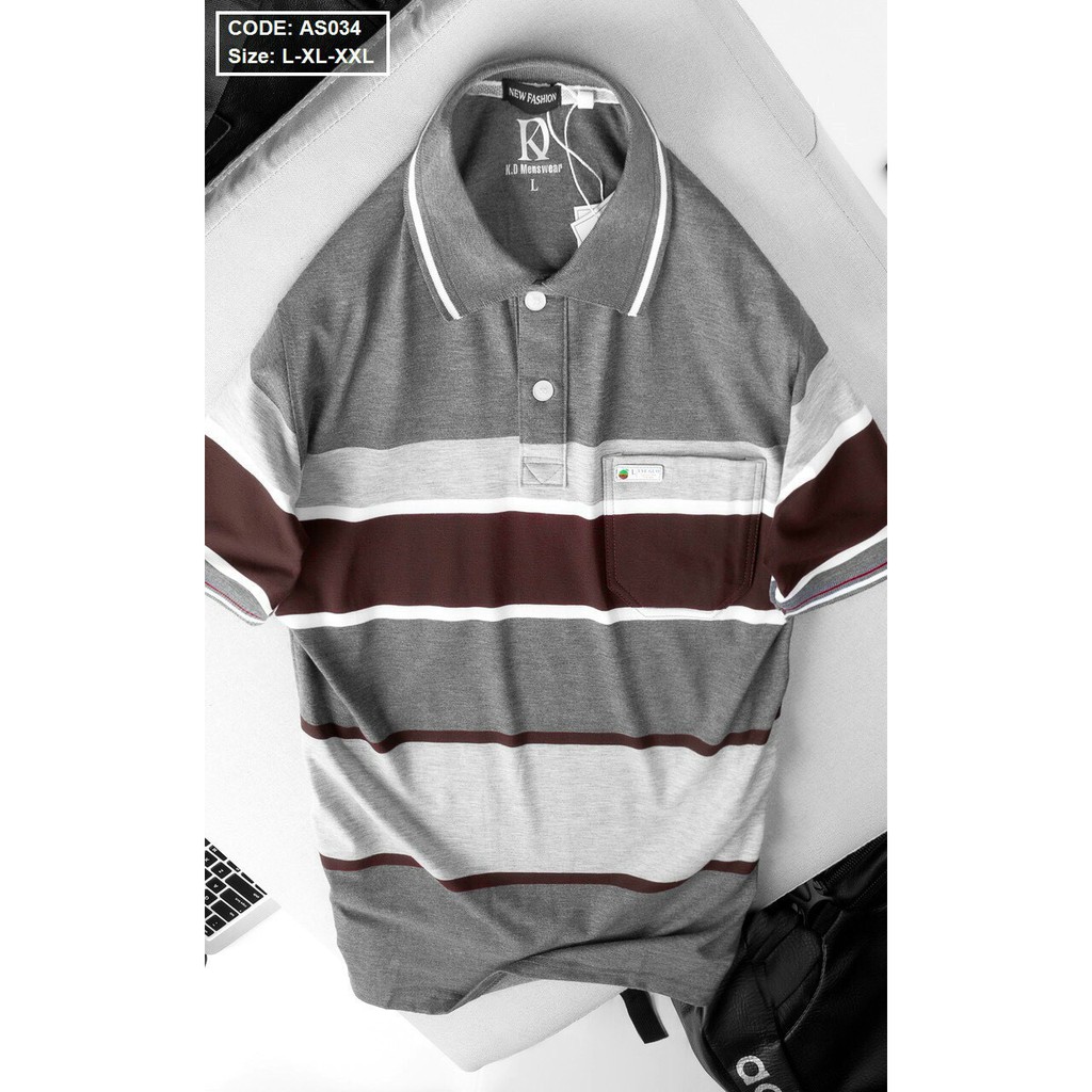 Áo Polo Nam Có Có Túi Trung Niên - Thấm Hút Mồ Hôi, Co Giãn Đa Chiều | BigBuy360 - bigbuy360.vn