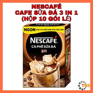 [NESCAFE-CAFE SỮA ĐÁ, HỘP 10 GÓI LẺ] CAFE, CÀ PHÊ SỮA ĐÁ