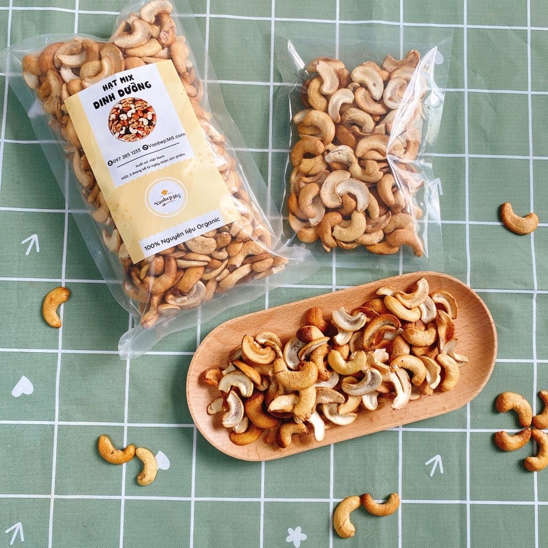 Hạt Điều Rang Muối vỡ đôi loại 1, đều hạt, tróc vỏ 100 - 500g Vaobep365