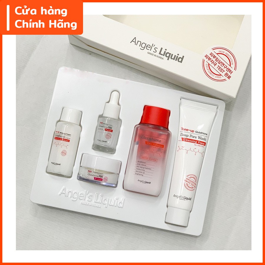 [5 Items] SET Dưỡng Trắng Da, Làm Mờ Thâm Nám Chỉ Trong 7DAY Angel's Liquid Whitening Program Glutathione Special Kit