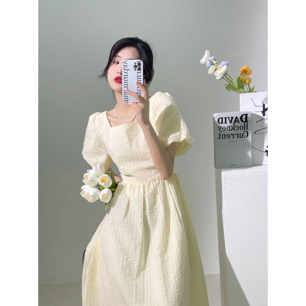 Đầm Nữ Dáng Dài In Họa Tiết Hoa Chuông Phong Cách Pháp Thời Trang Sang Trọng