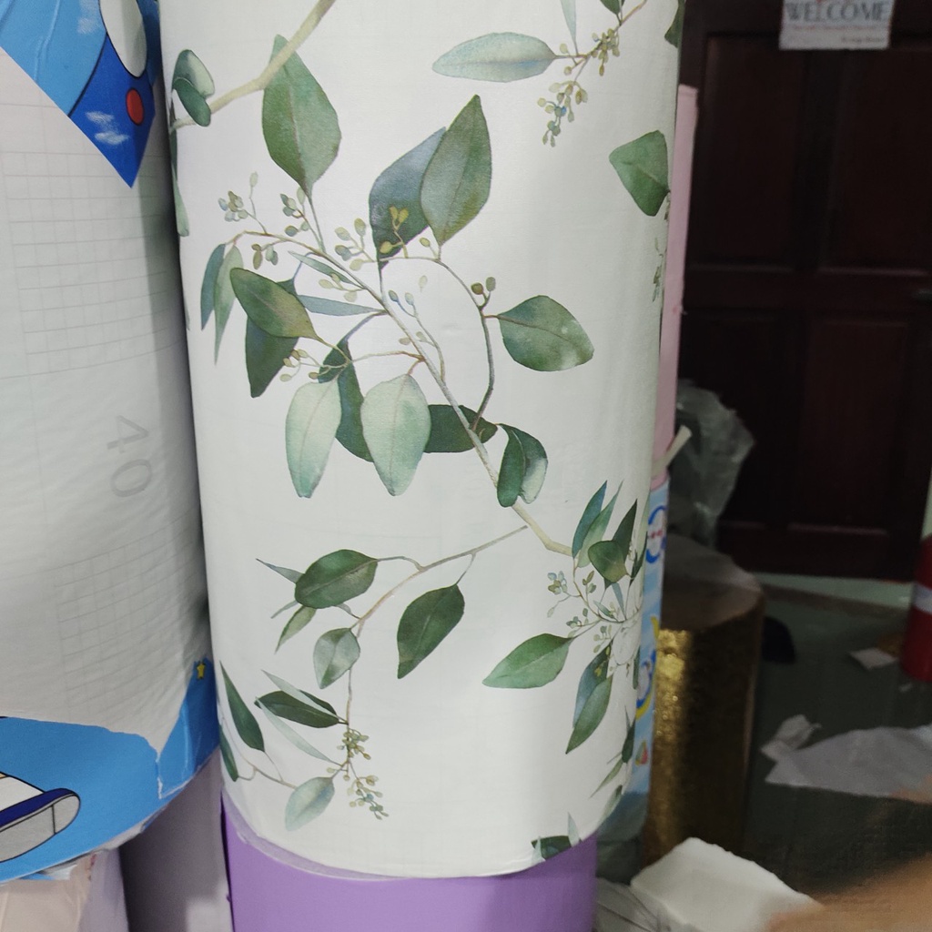 Decal giấy dán tường DÂY LÁ HIỆN ĐẠI khổ 45cm keo sẵn