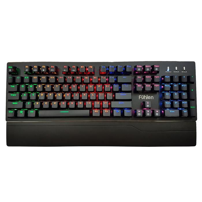 Bàn phím cơ GAMING Fuhlen E Eraser Mechanical Blue Switch Black