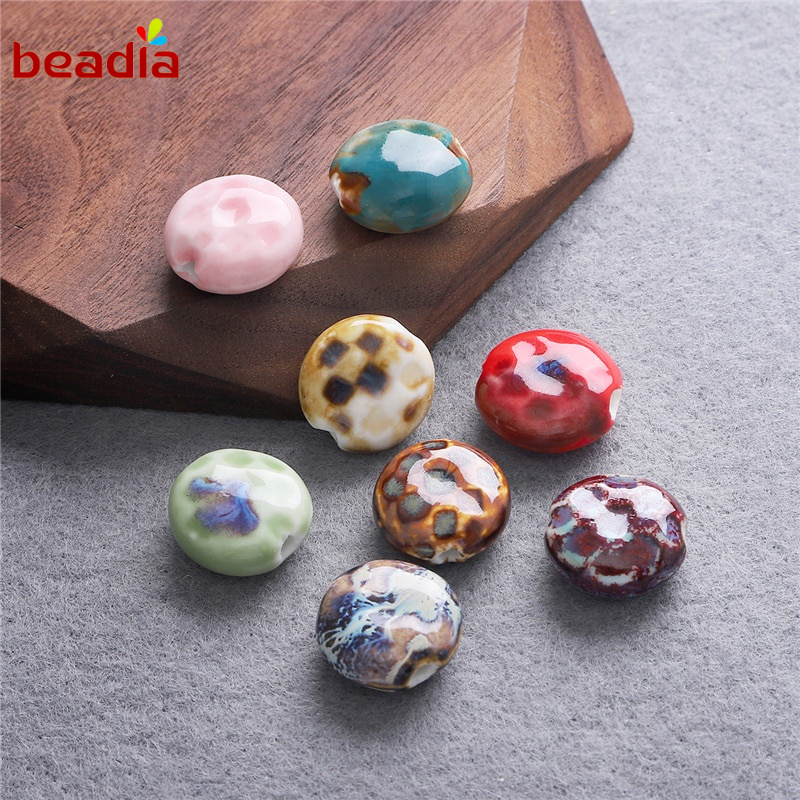 BEADIA Bộ Hạt Sứ Lỗ Chín Lỗ Dùng Làm Trang Sức Thủ Công DIY