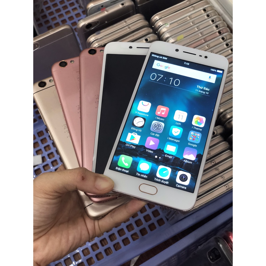 Điện Thoại Vivo Y67  RAM 4GB/32GB, 2 Sim, Màn To 5.5", Vân tay kèm cường lực, ốp lưng, chọc sim BH 06 tháng