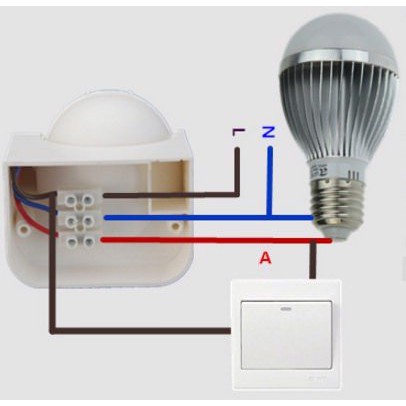 [AMTG-01] Công tắc cảm biến chuyển động hồng ngoại (CHUYÊN DỤNG LẮP NGOÀI TRỜI), tùy chỉnh độ nhạy, độ sáng, thời gian