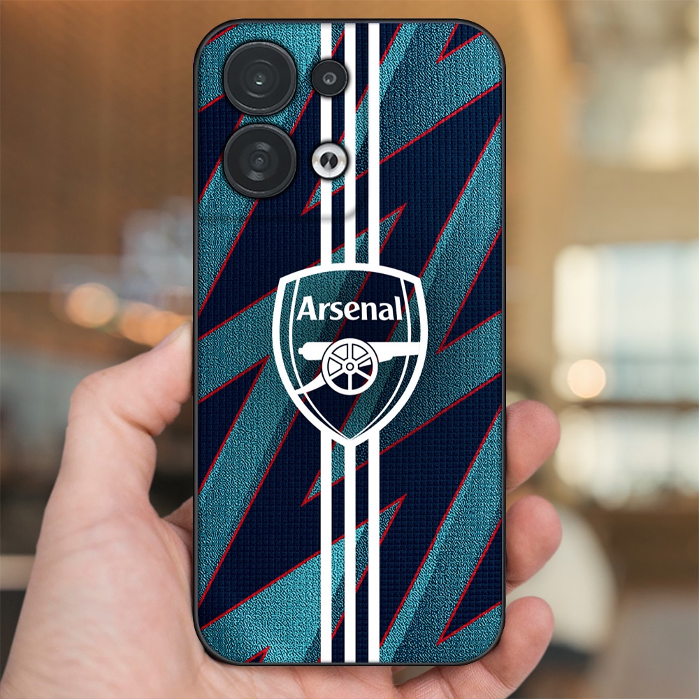 Ốp lưng Oppo Reno 8 5G viền đen in hình Arsenal FC