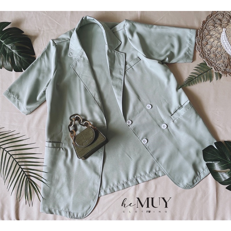 Áo khoác VEST / Blazer xanh tay lỡ mã HM01 - SIÊU PHẨM (ảnh thật) | BigBuy360 - bigbuy360.vn