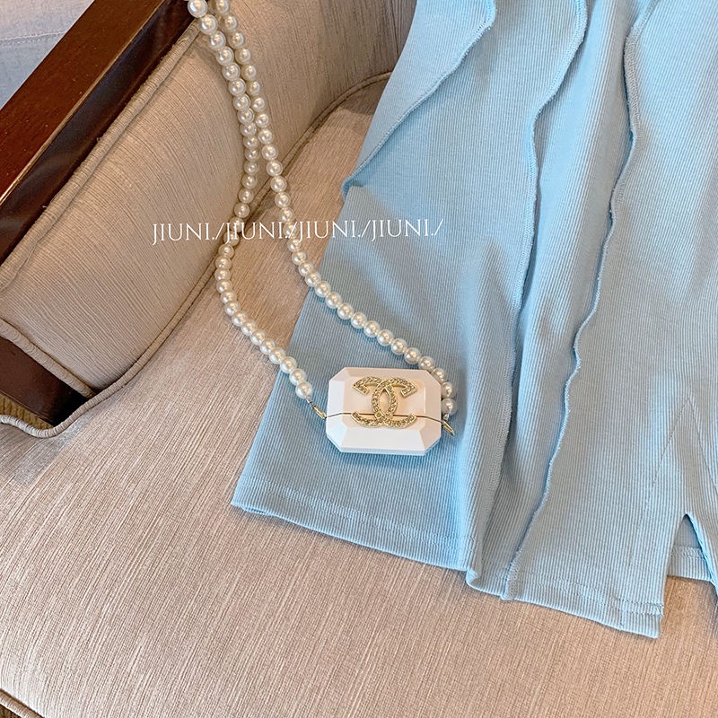 Đầm Ngắn Ôm Dáng Cổ Polo Màu Xanh Dương Phong Cách Mới Mùa Hè Cho Nữ