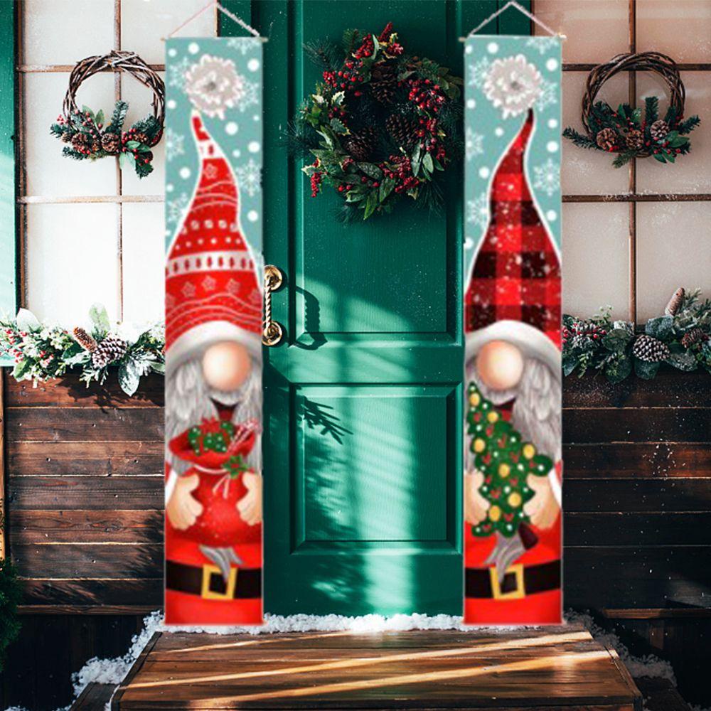 CONOPERY Cặp Đôi Trang Trí Cửa Phong Cách Giáng Sinh