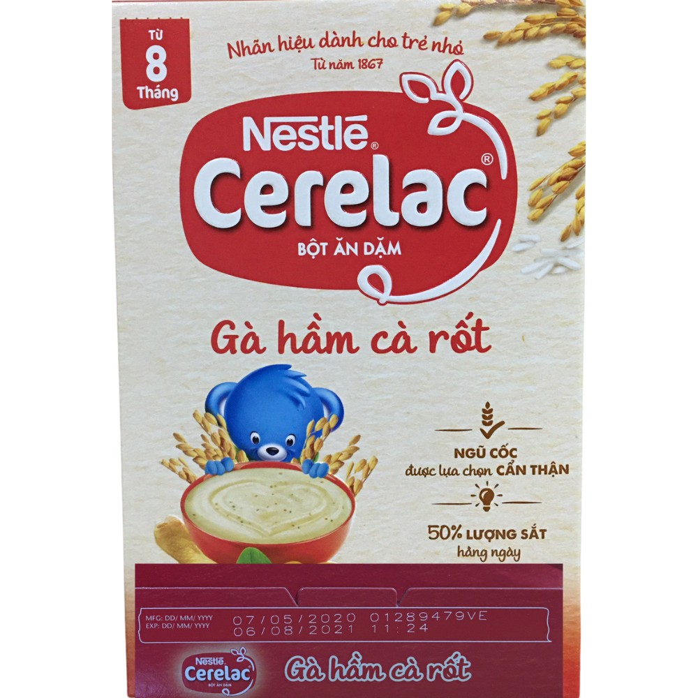 Bột ăn dặm Nestlé Cerelac 200g cho bé từ 6 tháng