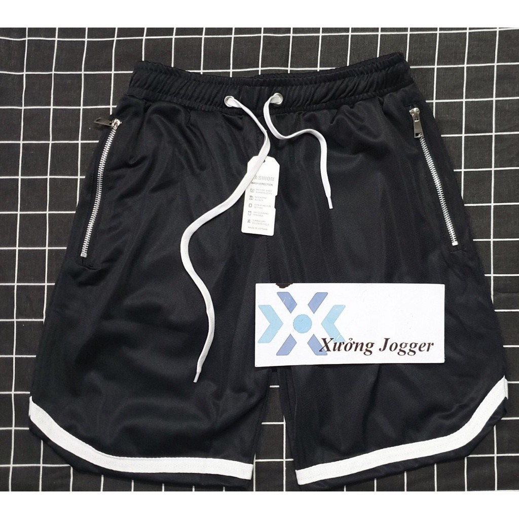[45-80kg] Quần short V line túi khóa zip