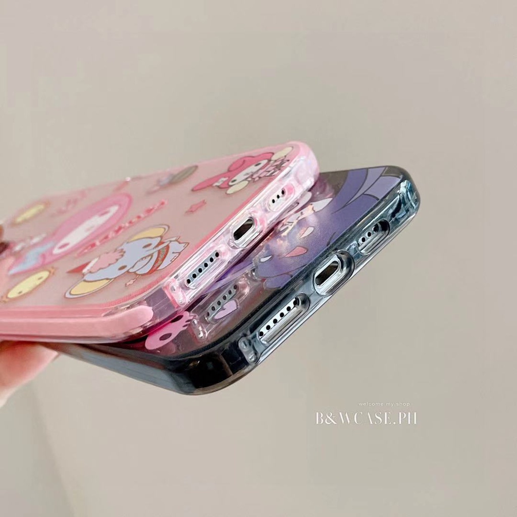 Ốp Điện Thoại Mềm Trong Suốt Chống Sốc In Hình Kuromi Melody Cho iPhone 13 12 11 Pro Max XR IX XS Max i6 6s 7 8 Plus