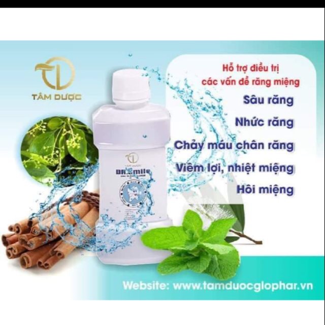 Combo 2 Tinh dầu răng miệng DR smile Tâm Dược 200ml