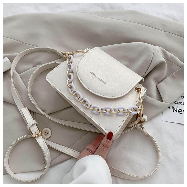 Túi đeo chéo nữ phối dây xích  _ H18