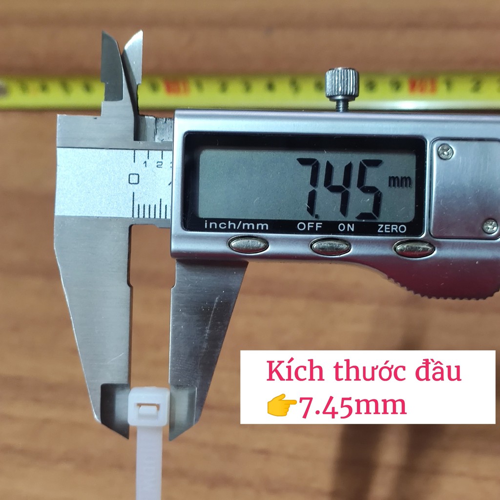 Bịch dây rút mập sợi lớn 8 x 200 (mm) màu trắng