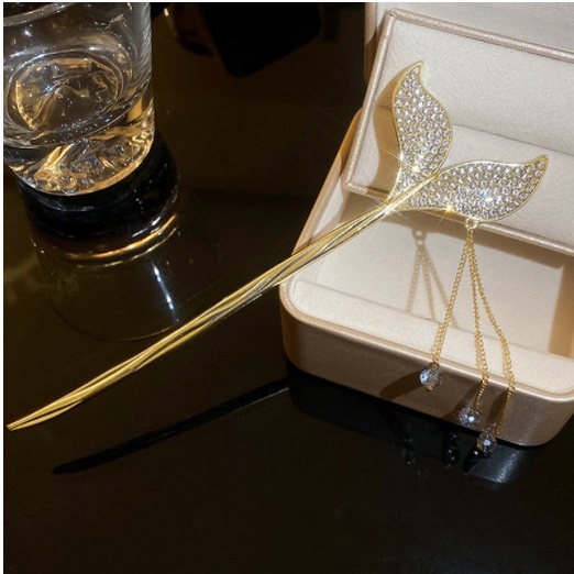 Kẹp Tóc Hình Đuôi Nàng Tiên Cá Bằng Kim Loại Cao Cấp Cho Nữ