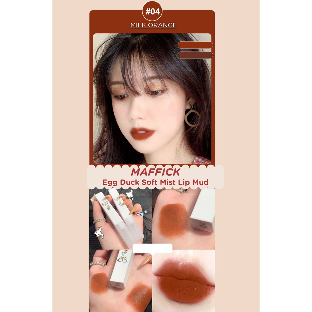 Son Kem Lì MAFFICK Vịt trắng Egg Duck Soft Mist Lip Mud Nội Địa Trung Chính Hãng