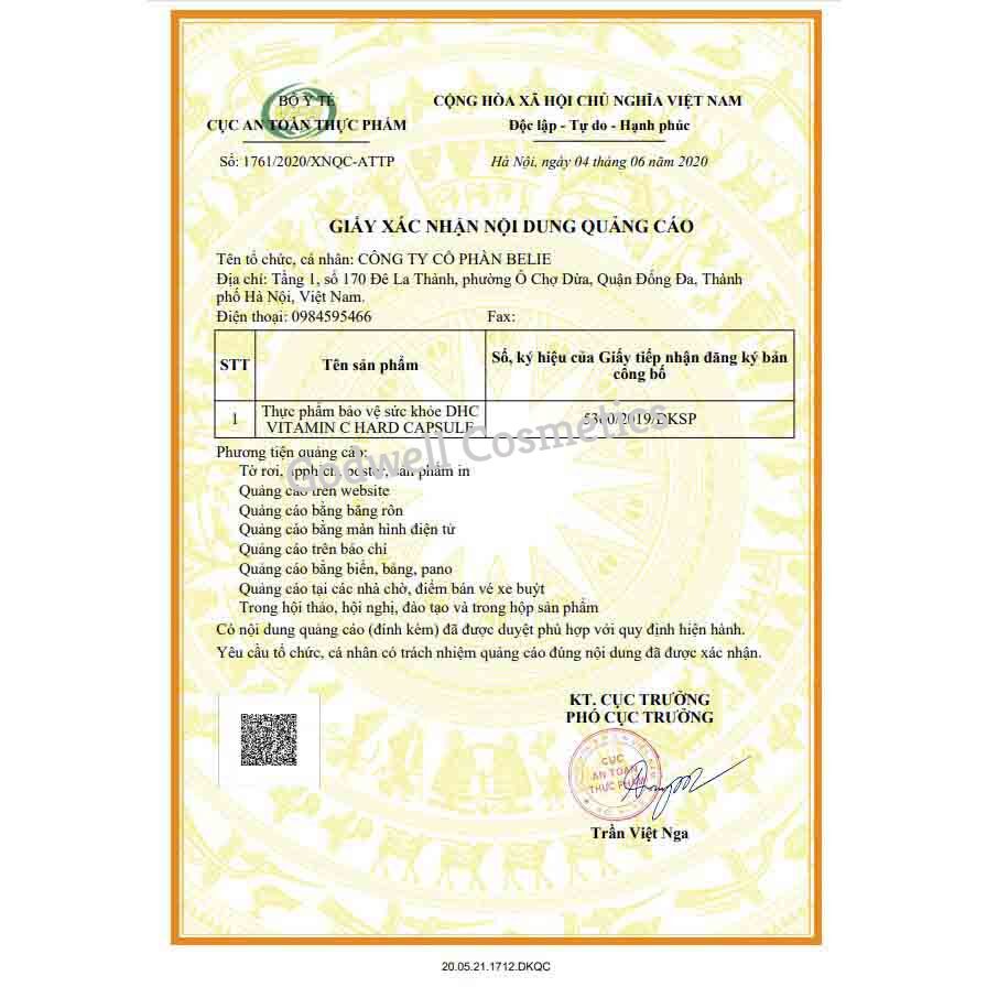 Viên uống DHC bổ sung Vitamin C Nhật Bản