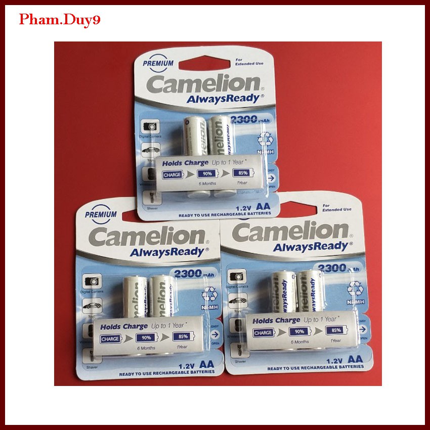 Pin sạc camelion 2300 mHa vỉ 2 viên (có VAT)