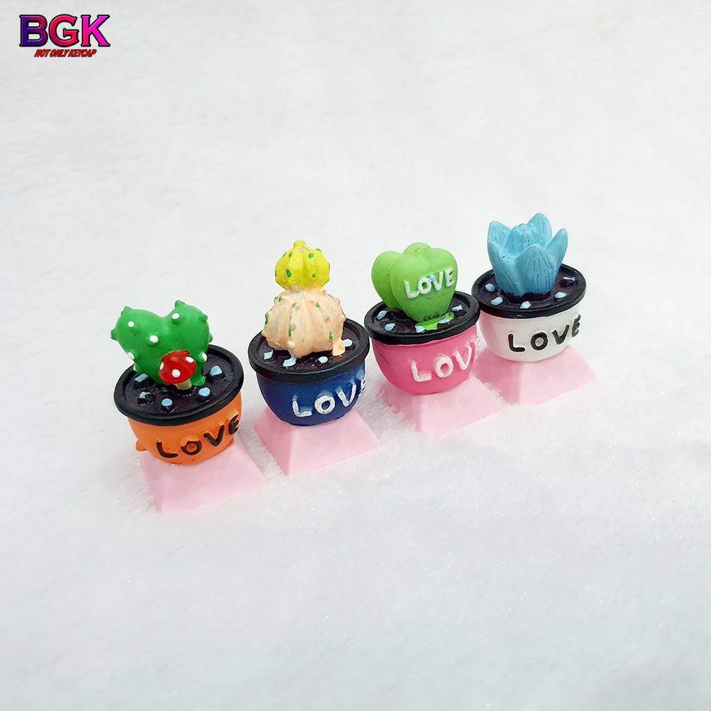 Keycap Lẻ chậu xương rồng cực dễ thương và độc đáo ( keycap resin )( Keycap Artisan )